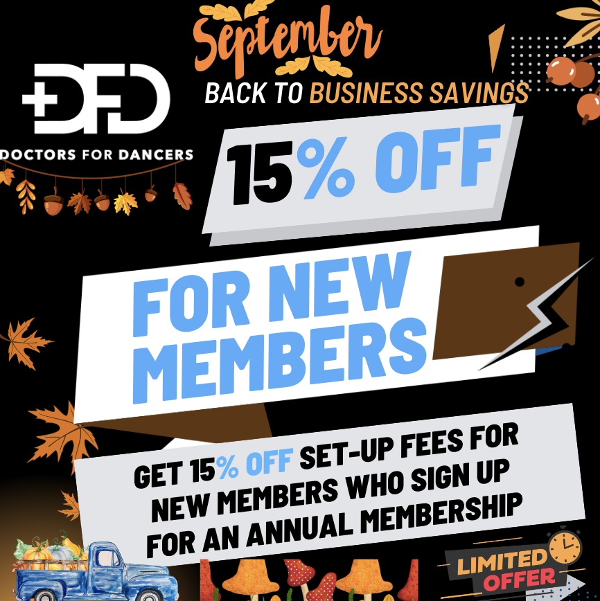 15% off for new members September Special